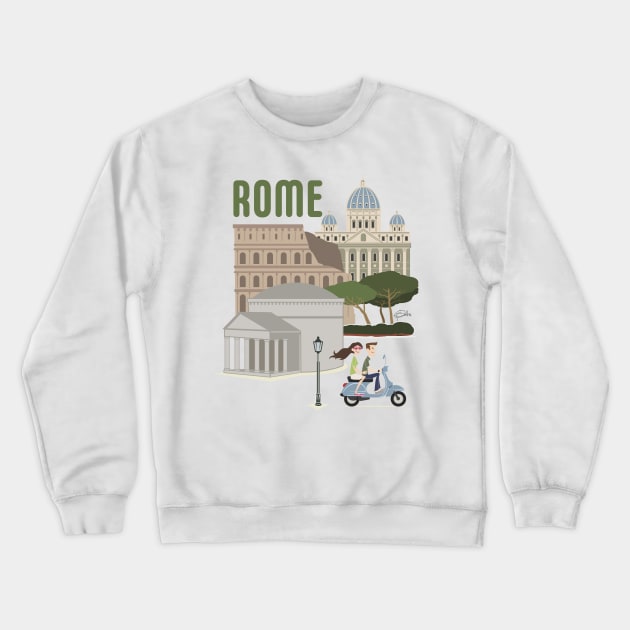 Romin' around Rome Crewneck Sweatshirt by PatrickScullin